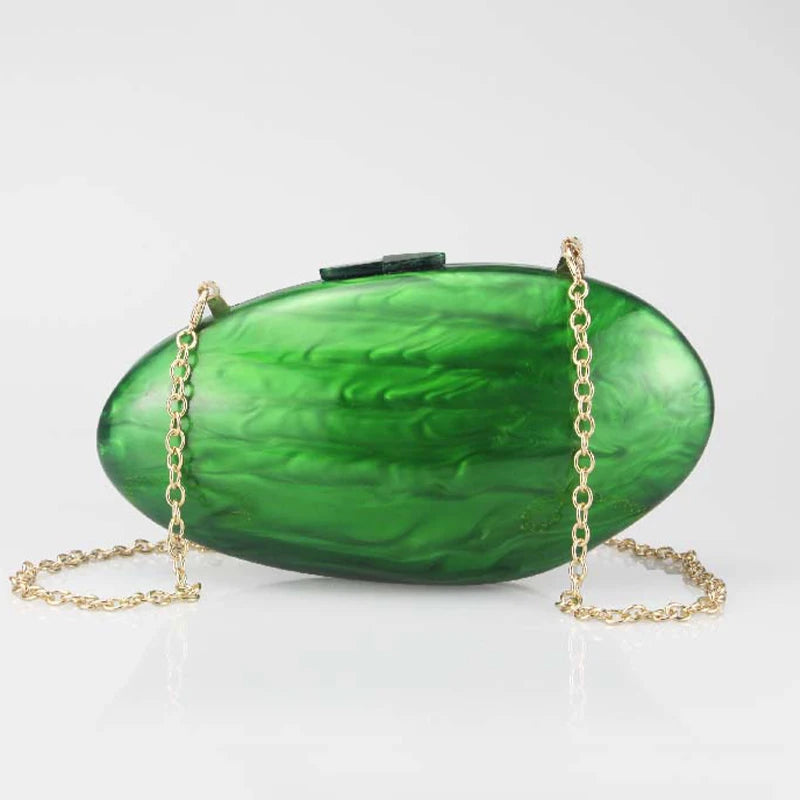 Pearl Acrylic Evening Clutch Bag