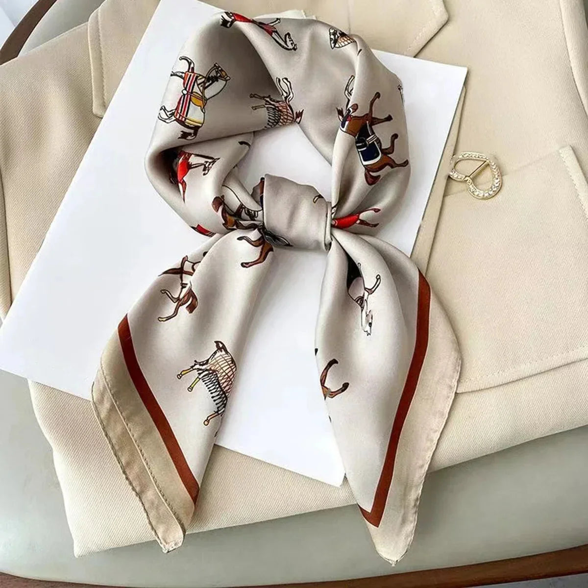 Luxury Silk Feel Square Scarf