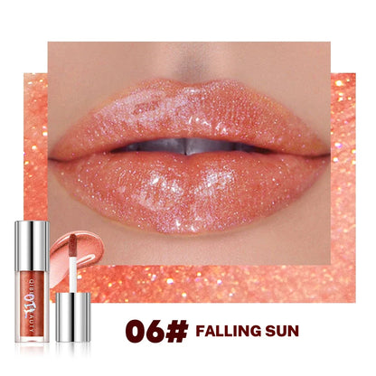 Qibest 8-Color Shimmer Glitter Lip Gloss