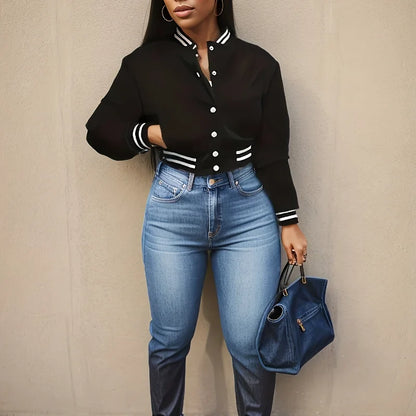 Women's Casual Baseball Jacket