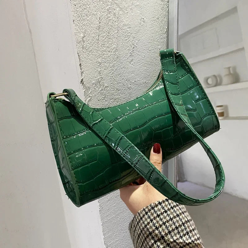 Retro Alligator Shoulder Bag