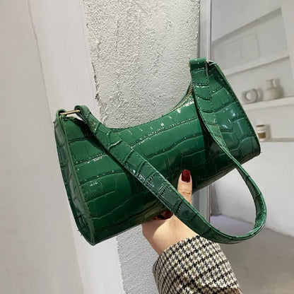 Retro Alligator Shoulder Bag