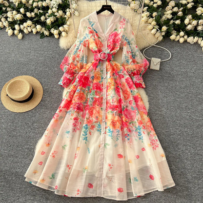 Floral Pearl Maxi Dress