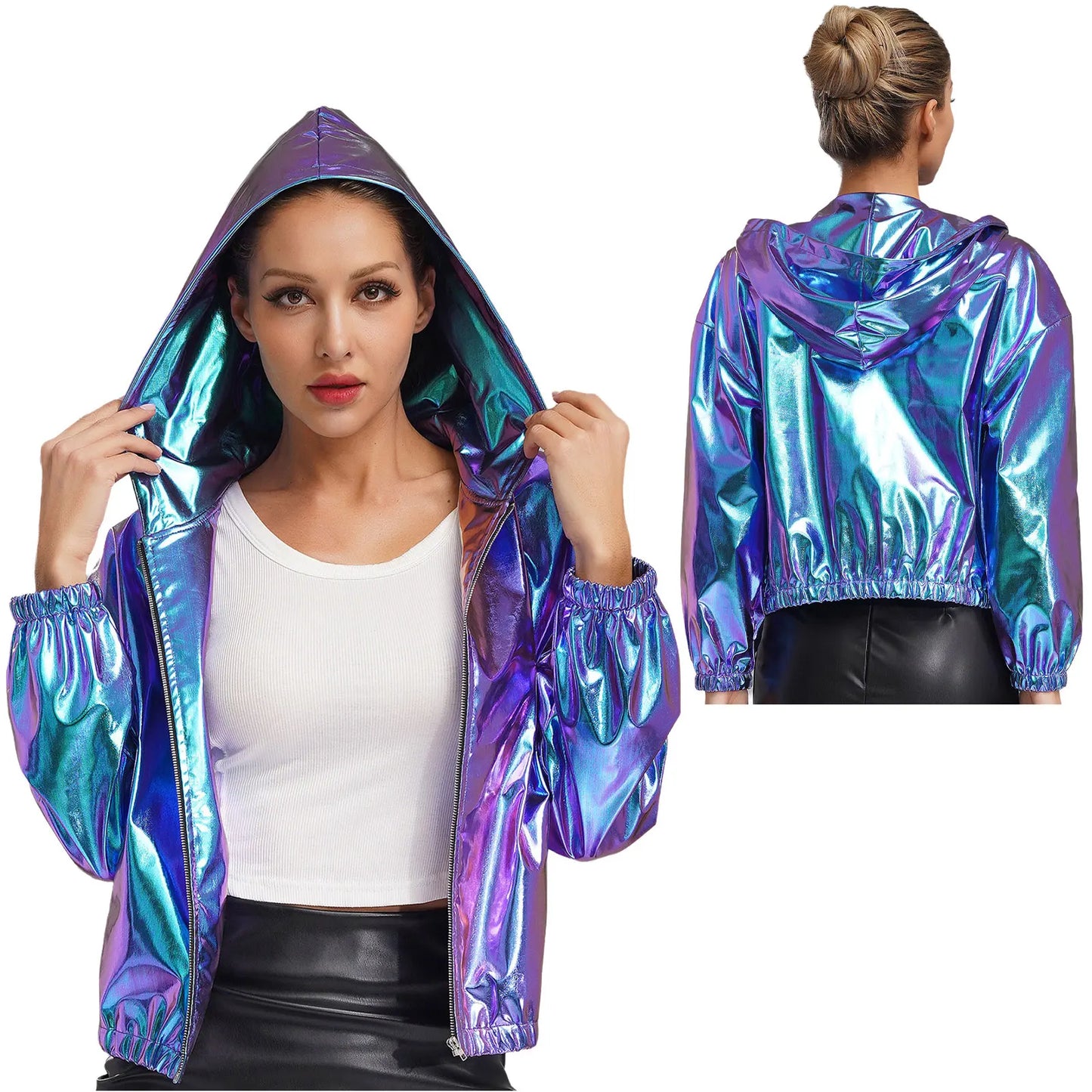 Holographic Zip Jacket