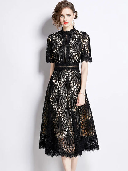 Elegant Lace Hollow Summer Dress