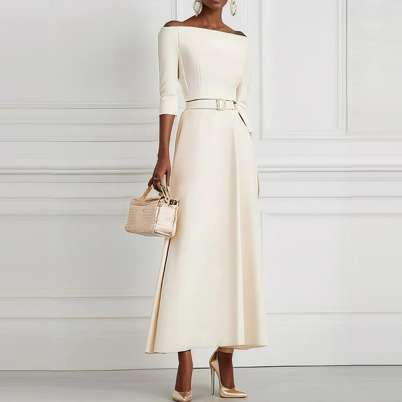 Elegant High Waist Maxi Dress