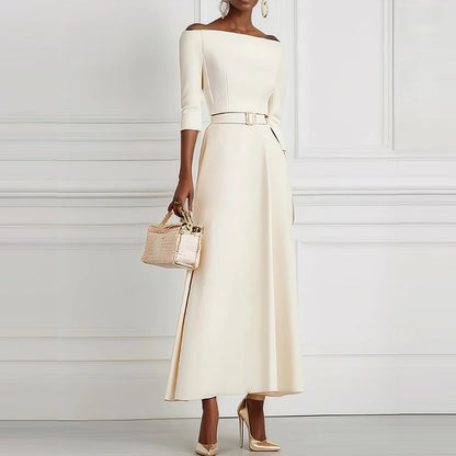 Elegant High Waist Maxi Dress