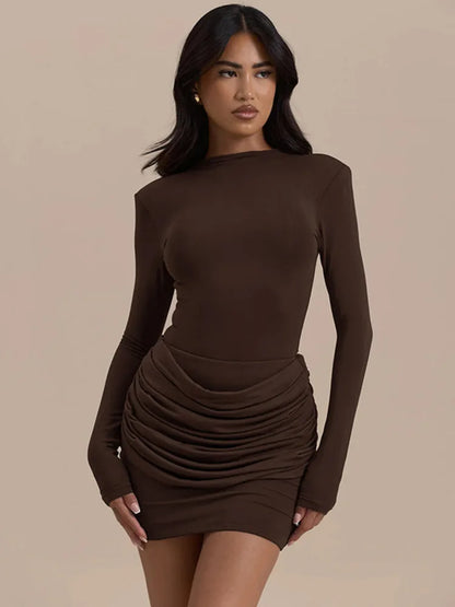 Ruched Mini Bodycon Dress