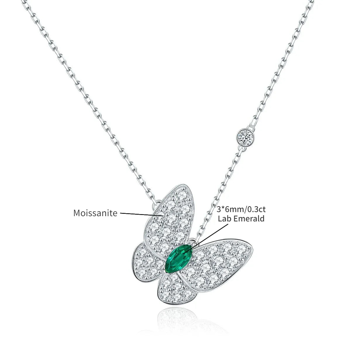 Butterfly Moissanite Necklace