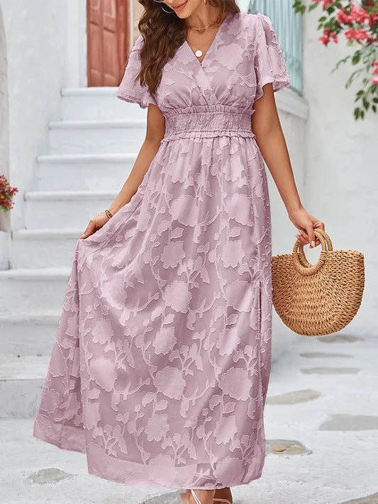 V-Neck Maxi Summer Dress