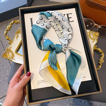 Luxury Silk Plaid Hijab Scarf