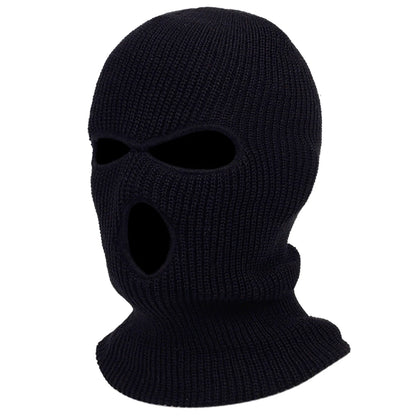 Solid Color Masked Knit Beanie