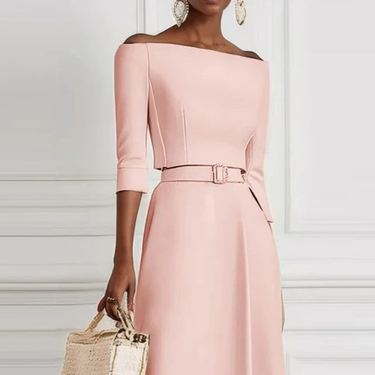 Elegant High Waist Maxi Dress