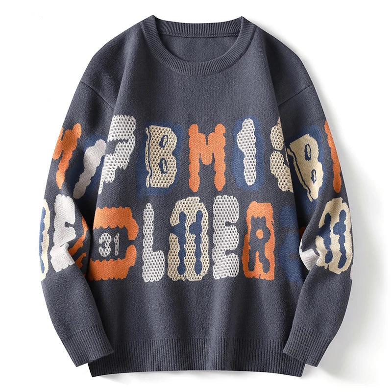 Graffiti Letter Knit Sweater