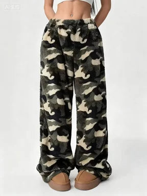 Flannel Leopard Print Sleeping Pants