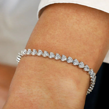 Moissanite Heart Bracelet