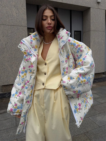 Floral Puffer Jacket