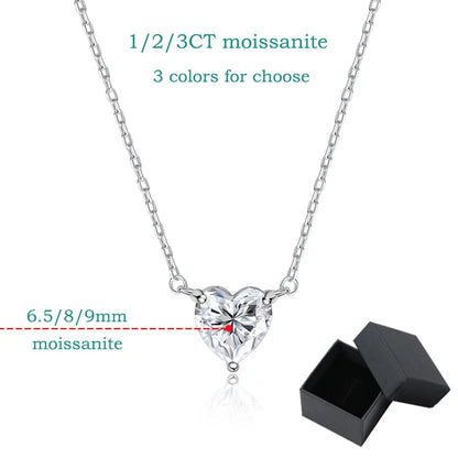 Heart Cut Moissanite Necklace