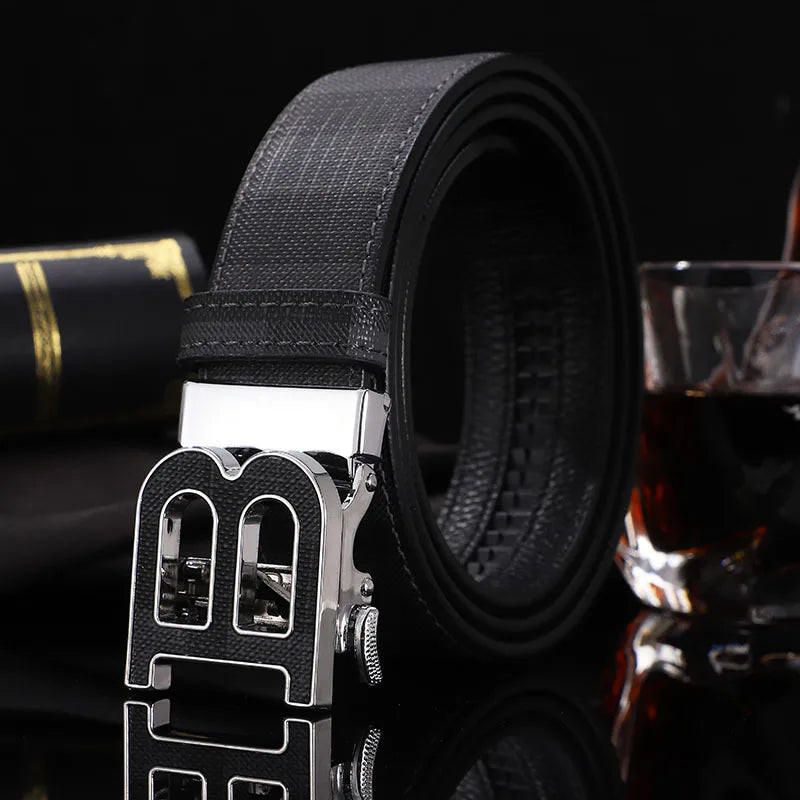 Wide leather canvas belt