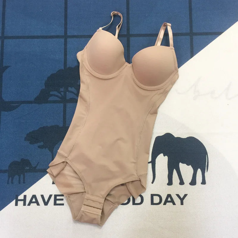 Underwire White Bodysuit Shapewear