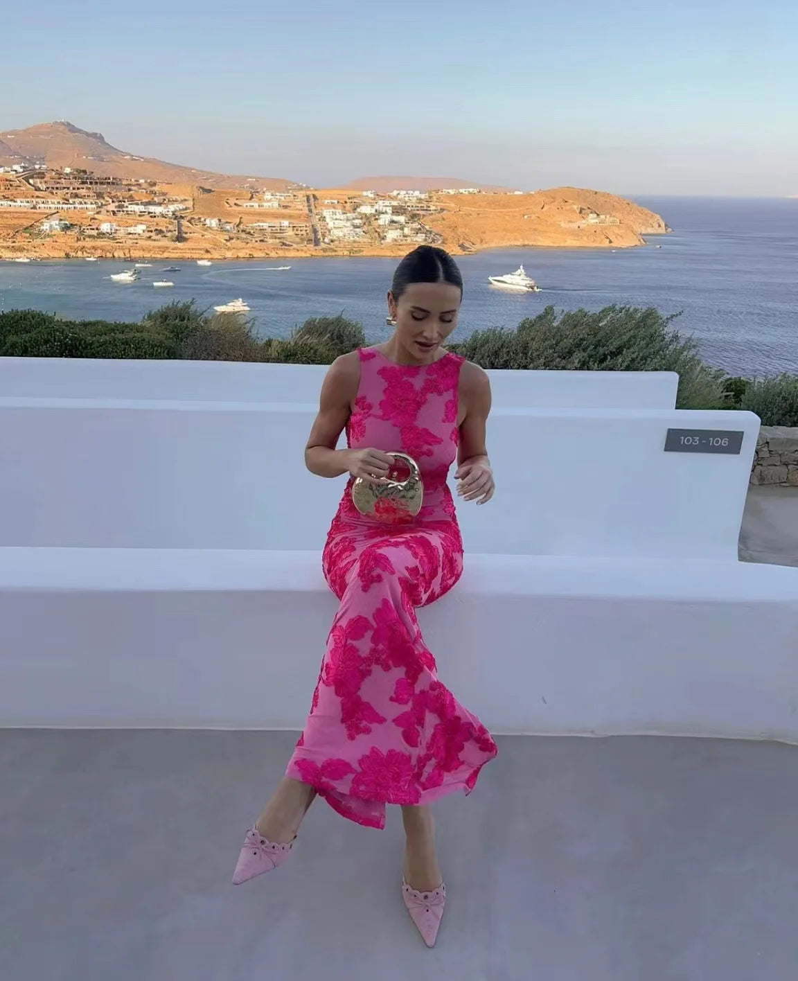 Elegant Floral Mesh Party Dress