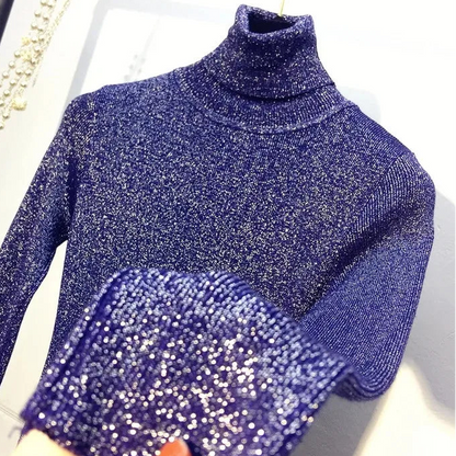 Slim Turtleneck Knit Pullover