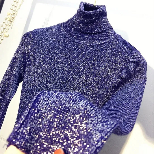 Slim Turtleneck Knit Pullover