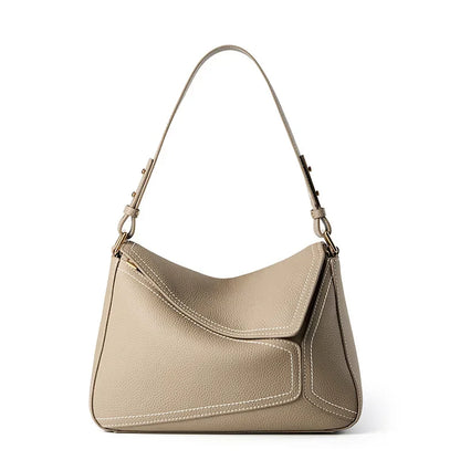 Cowhide Geometric Shoulder Bag