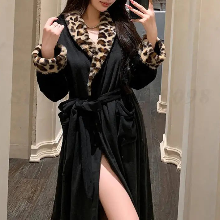Luxury Leopard Print Robe