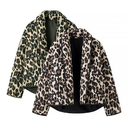 Leopard Quilted Coat