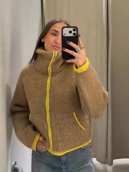 Colorblock Zipper Jacket