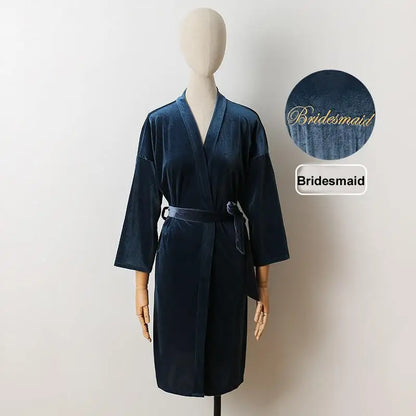 Velour Kimono Robe for Women