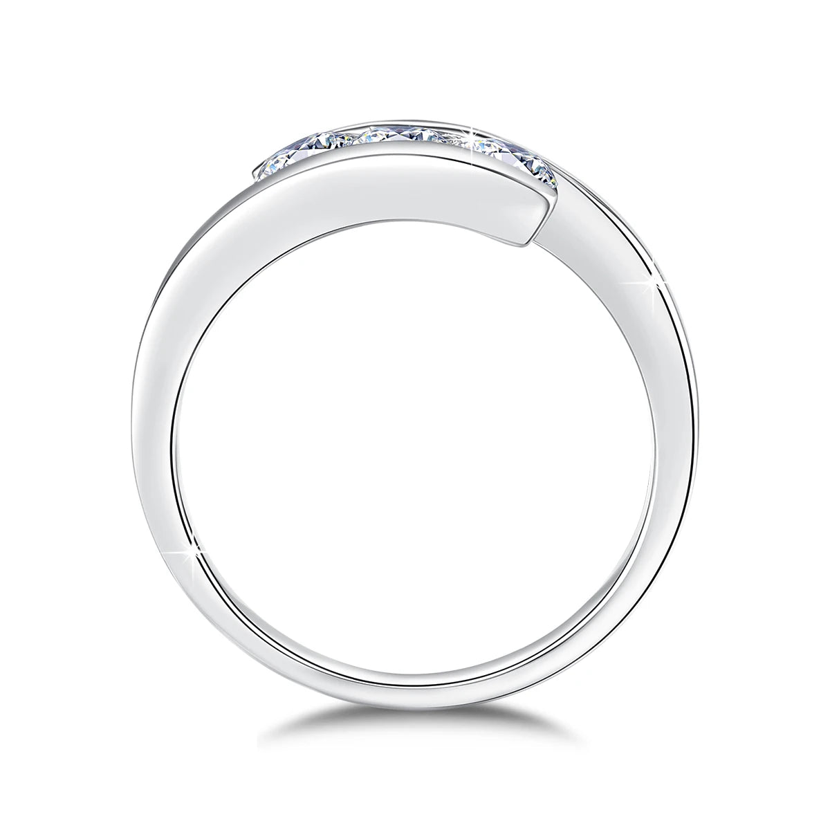 3 Stone Moissanite Ring