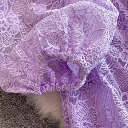 Elegant Embroidery Lace Evening Dress