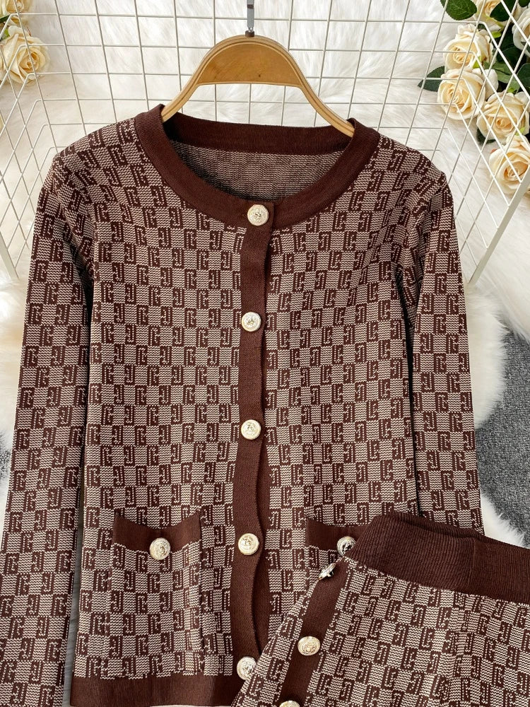 Plaid Jacket & Pants Set