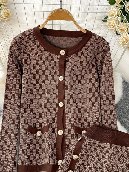 Plaid Jacket & Pants Set