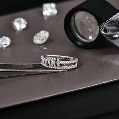 Sterling Silver Moissanite Ring