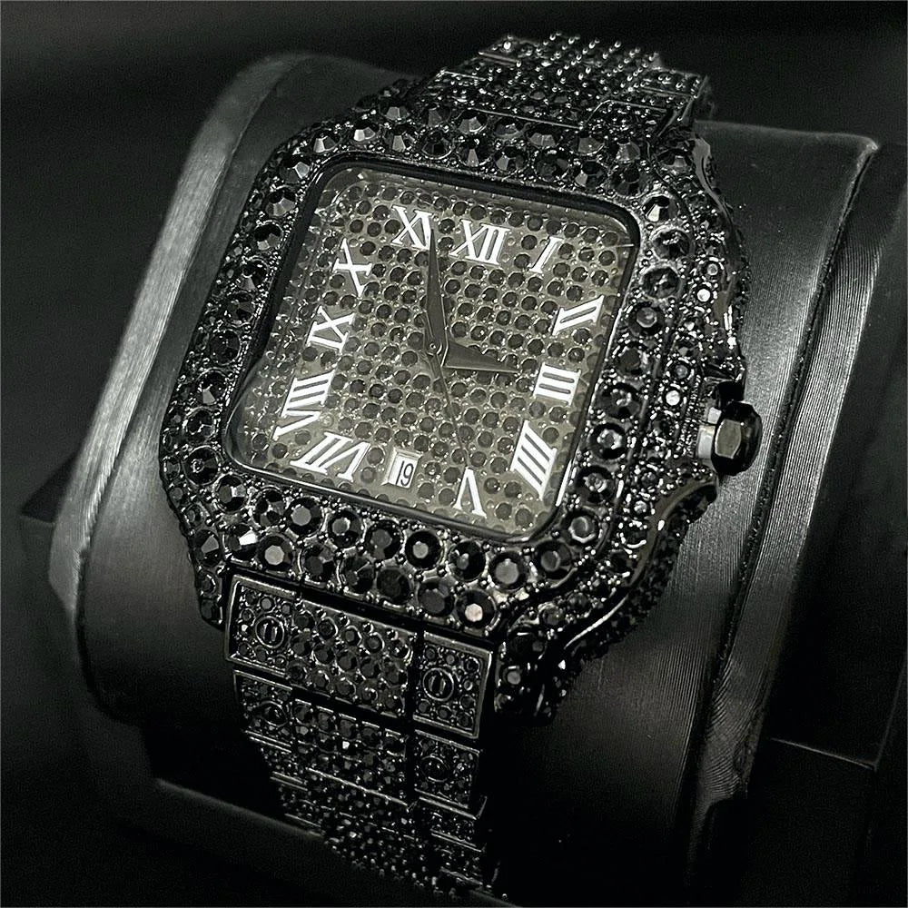 MISSFOX Ice Out Square Men’s Watch