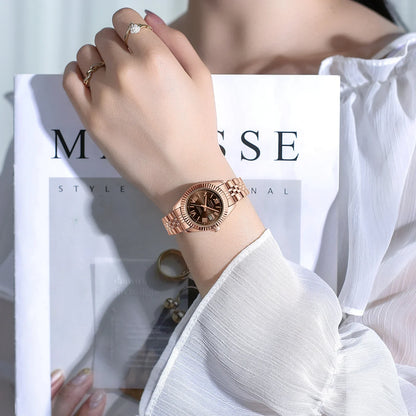 Elegant Gold Quartz Women’s Watch