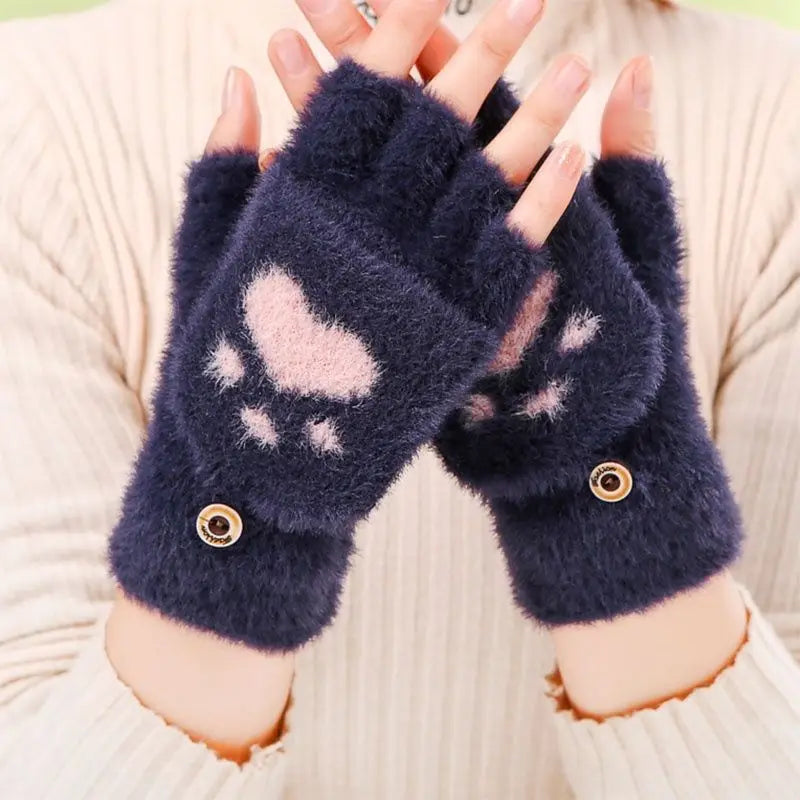 Warm Cat Paw Style Gloves