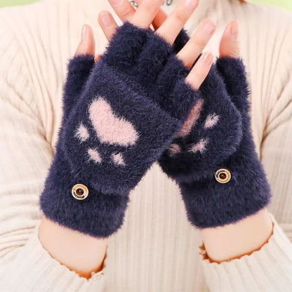 Warm Cat Paw Style Gloves