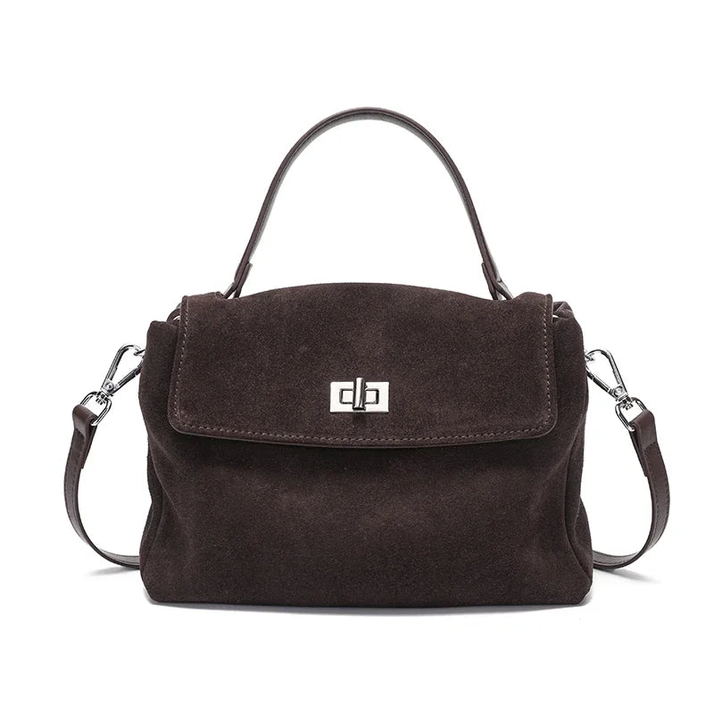 Suede Leather Crossbody Bag