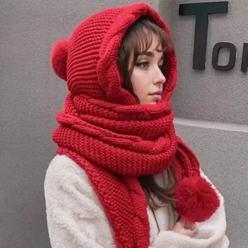 Women’s Knitted Balaclava Hat