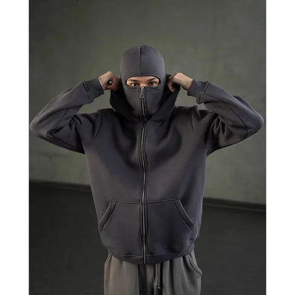 Men’s Y2K Double Hooded Hoodie