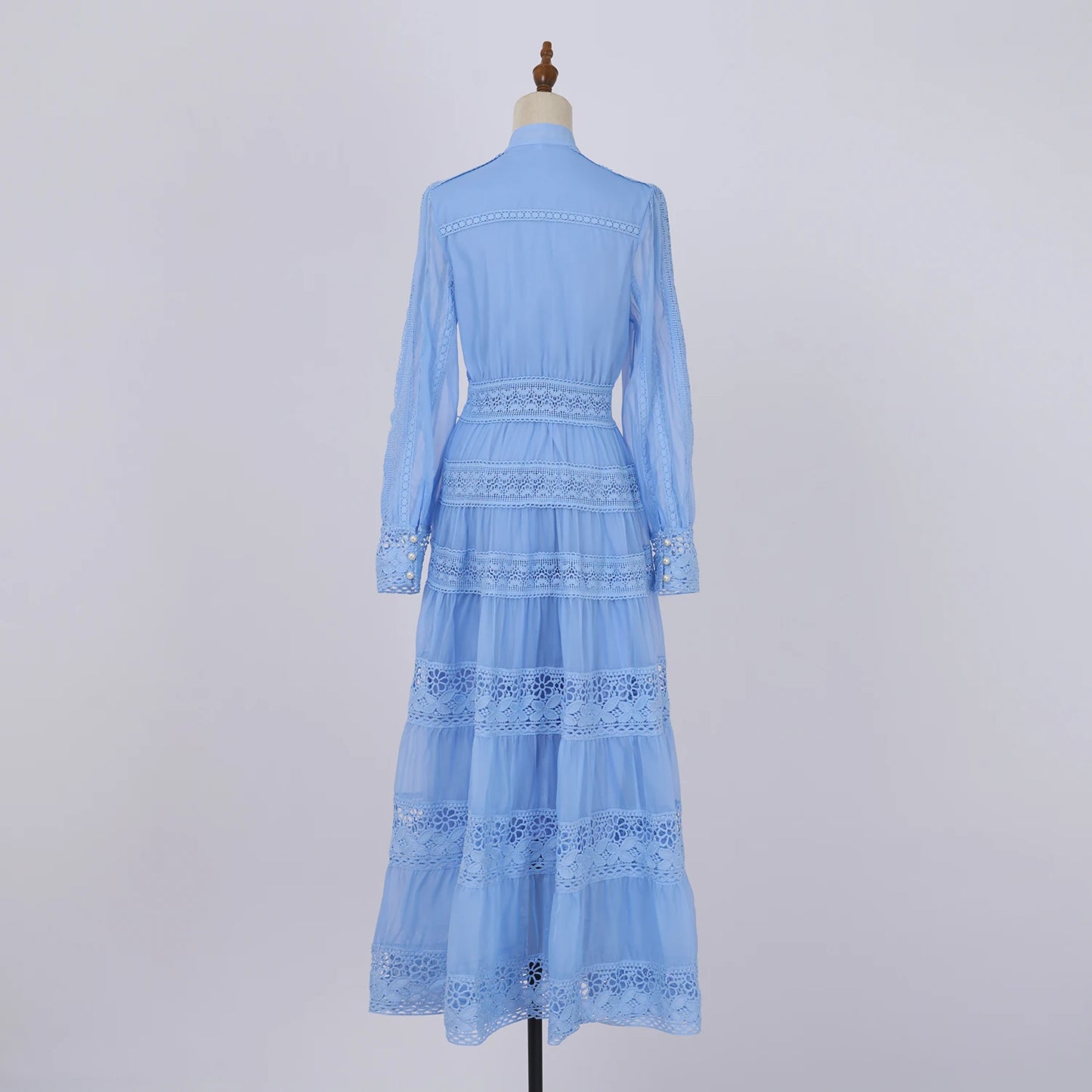 Lace Embroidery Maxi Dress