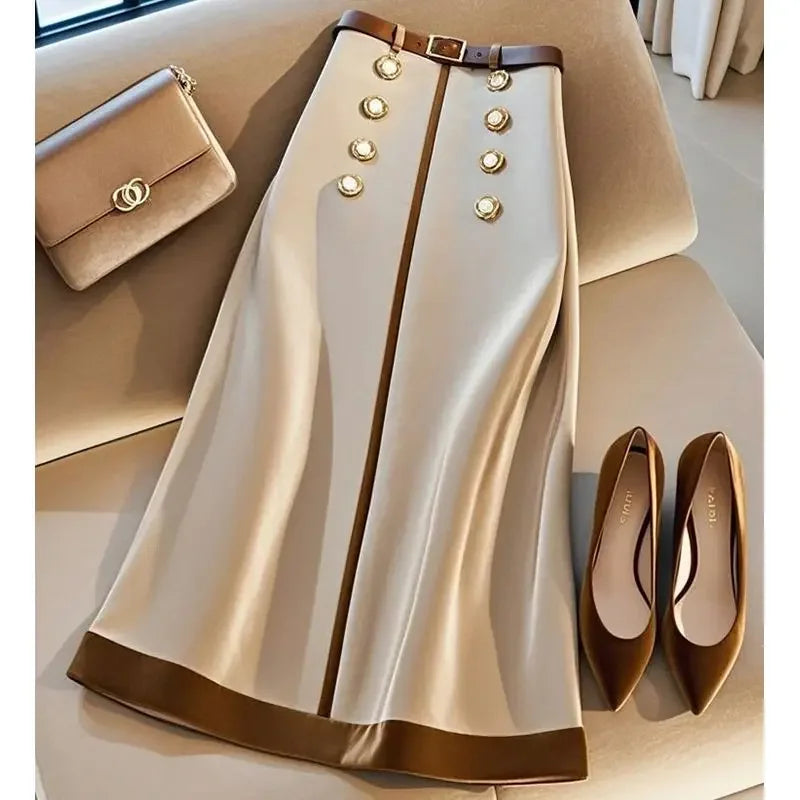 High Waist A-Line Skirt