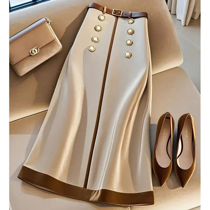 High Waist A-Line Skirt