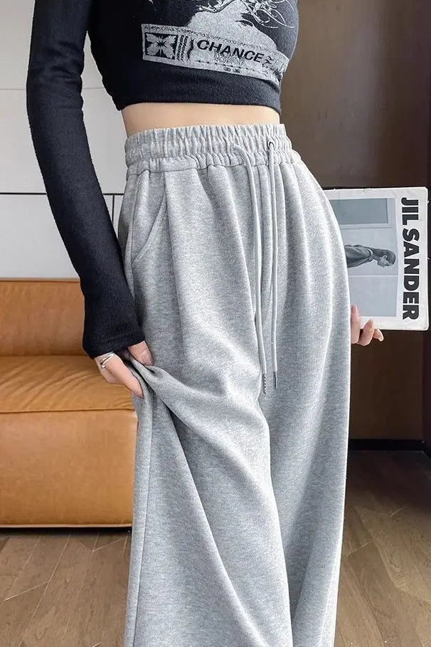 Wing Printed Loose Wide-Leg Pants