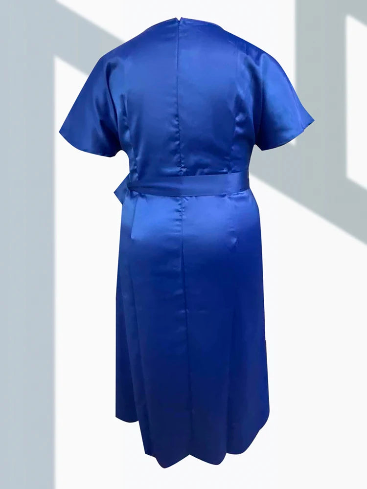 Asymmetric V-Neck Maxi Dress