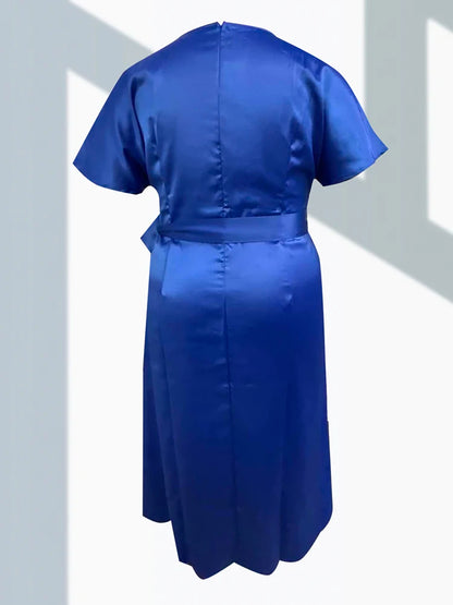 Asymmetric V-Neck Maxi Dress